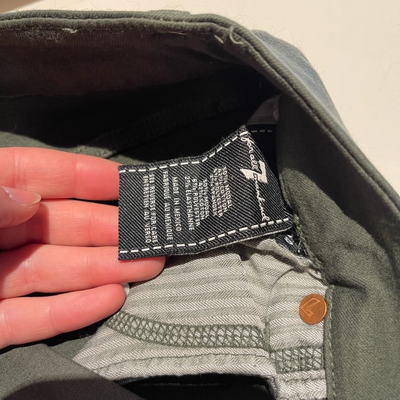 7 For All Mankind Green Waxed jeans ‘24’ - Picture 8 of 15